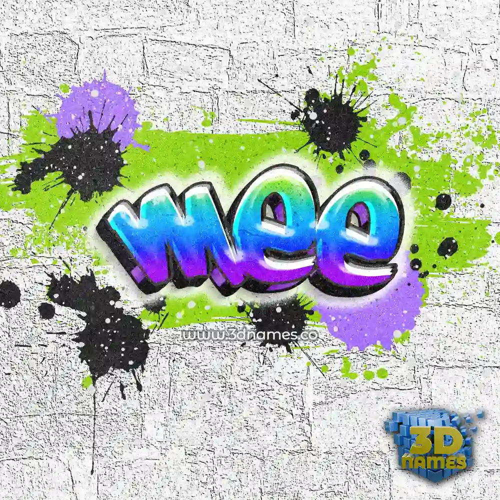 mee in Graffiti Grunge style - 3D name wallpaper