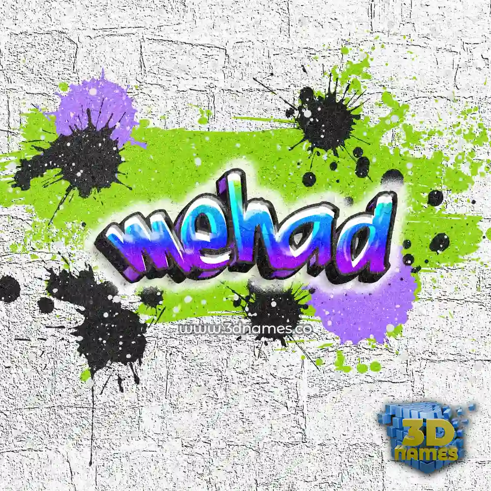mehad in Graffiti Grunge style - 3D name wallpaper