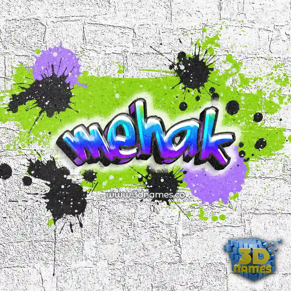 mehak in Graffiti Grunge style - 3D name wallpaper