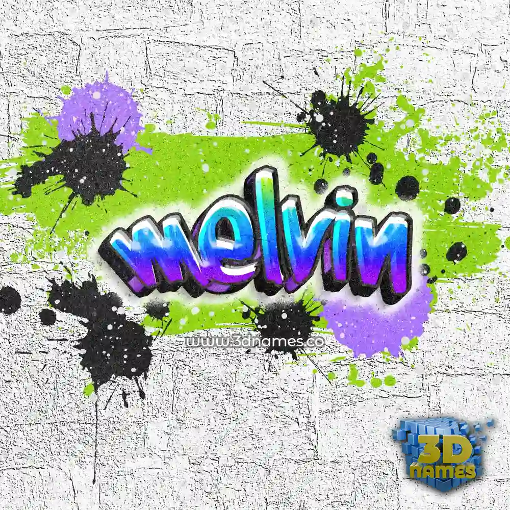 melvin in Graffiti Grunge style - 3D name wallpaper