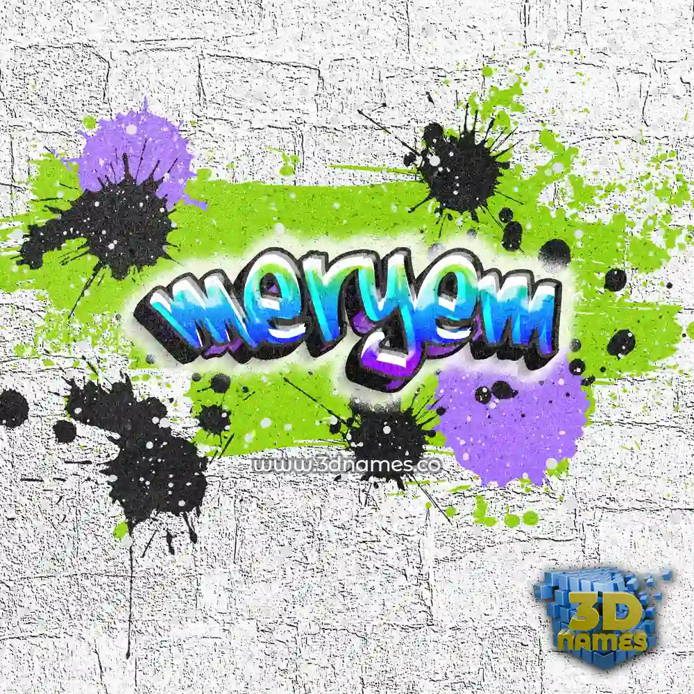 meryem in Graffiti Grunge style - 3D name wallpaper