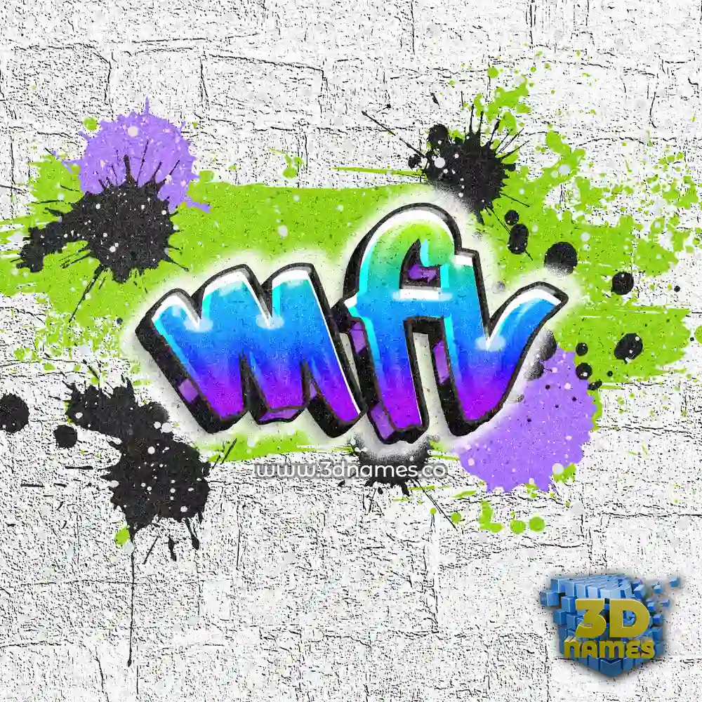 mfv in Graffiti Grunge style - 3D name wallpaper