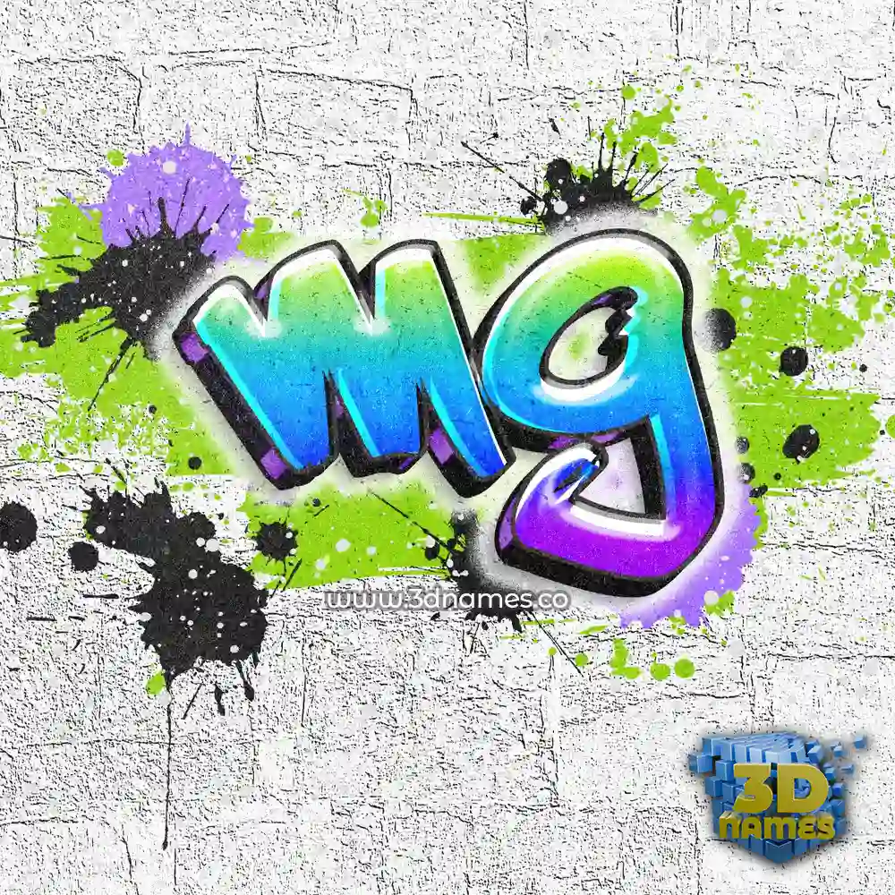 mg in Graffiti Grunge style - 3D name wallpaper