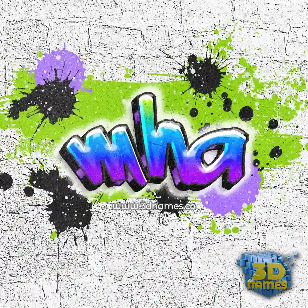 mha in Graffiti Grunge style - 3D name wallpaper