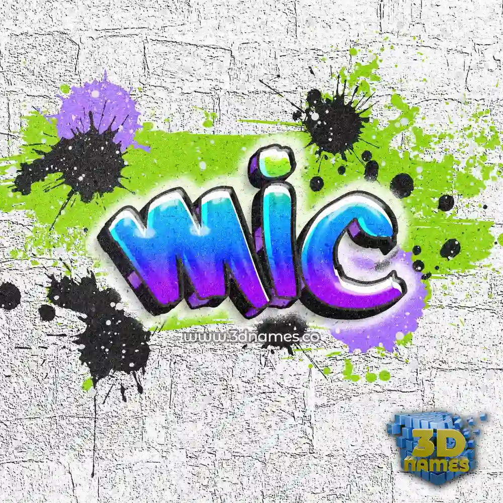 mic in Graffiti Grunge style - 3D name wallpaper