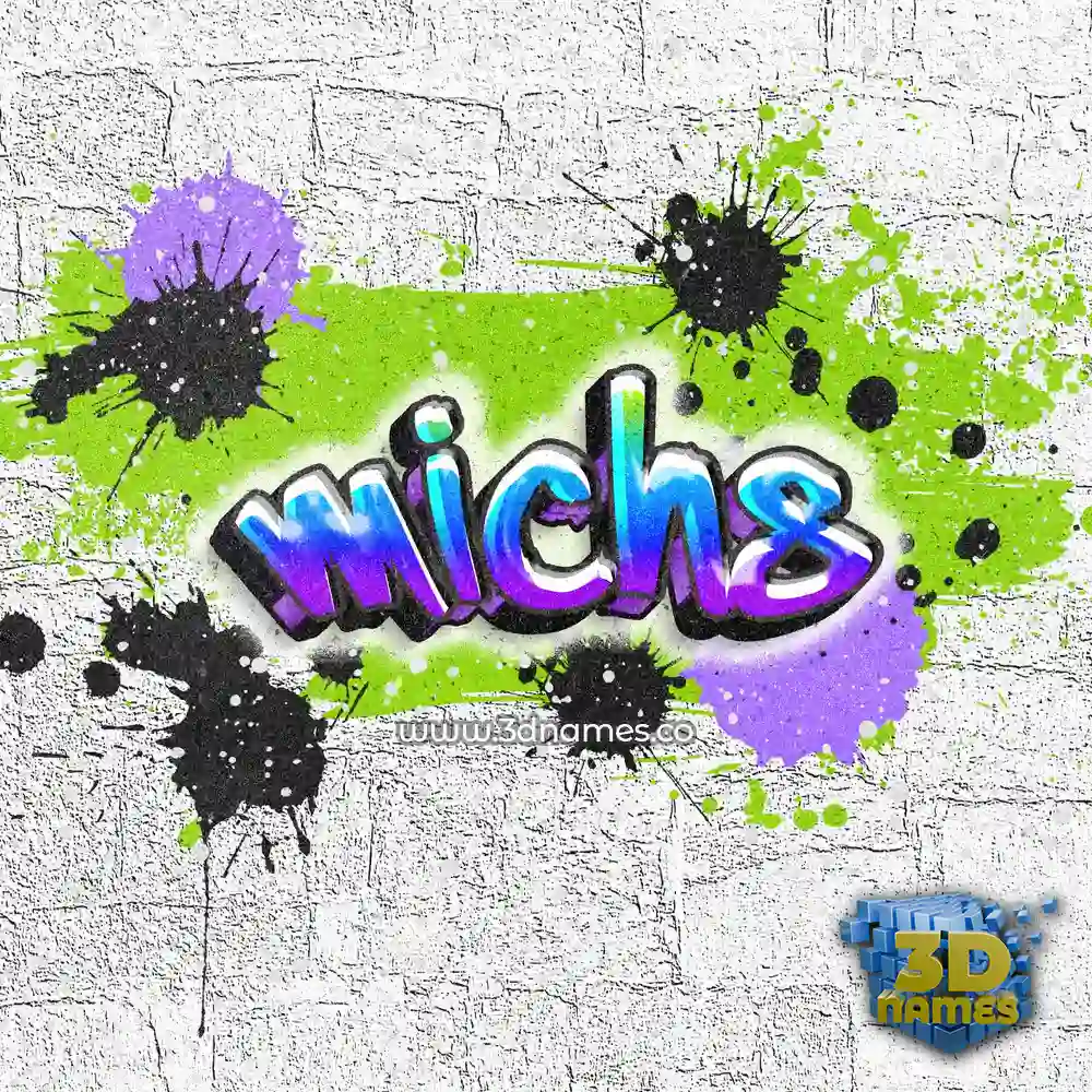 michs in Graffiti Grunge style - 3D name wallpaper