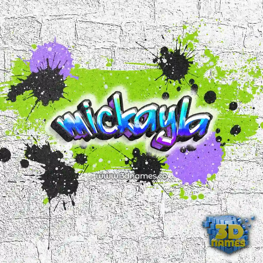 mickayla in Graffiti Grunge style - 3D name wallpaper