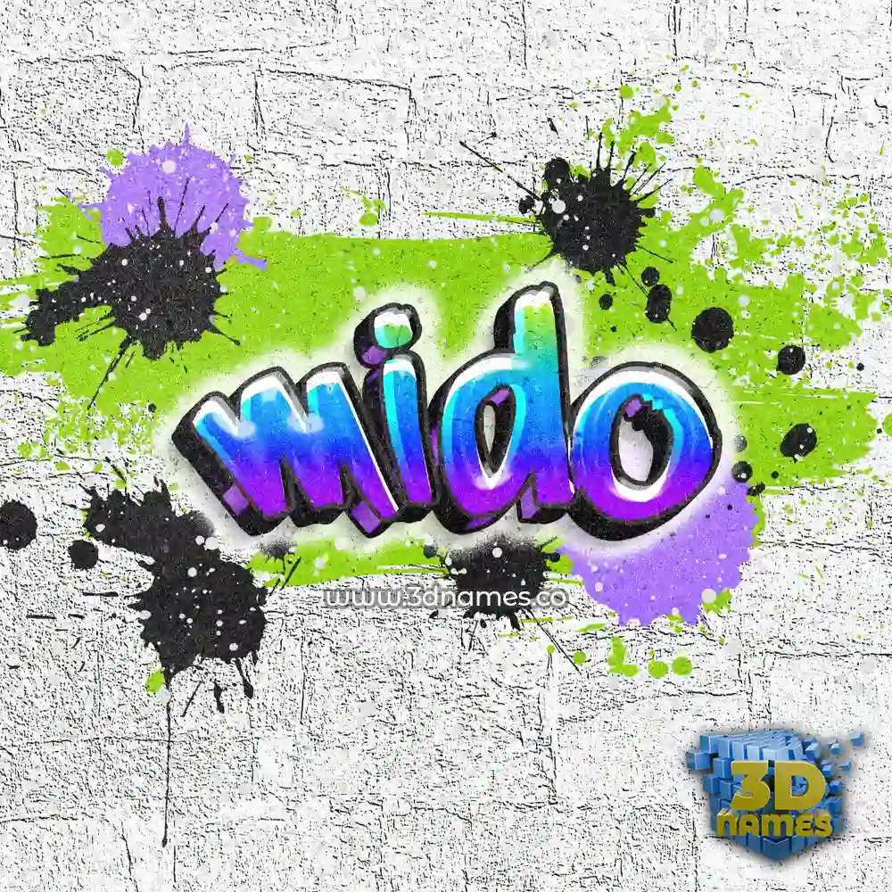 mido in Graffiti Grunge style - 3D name wallpaper