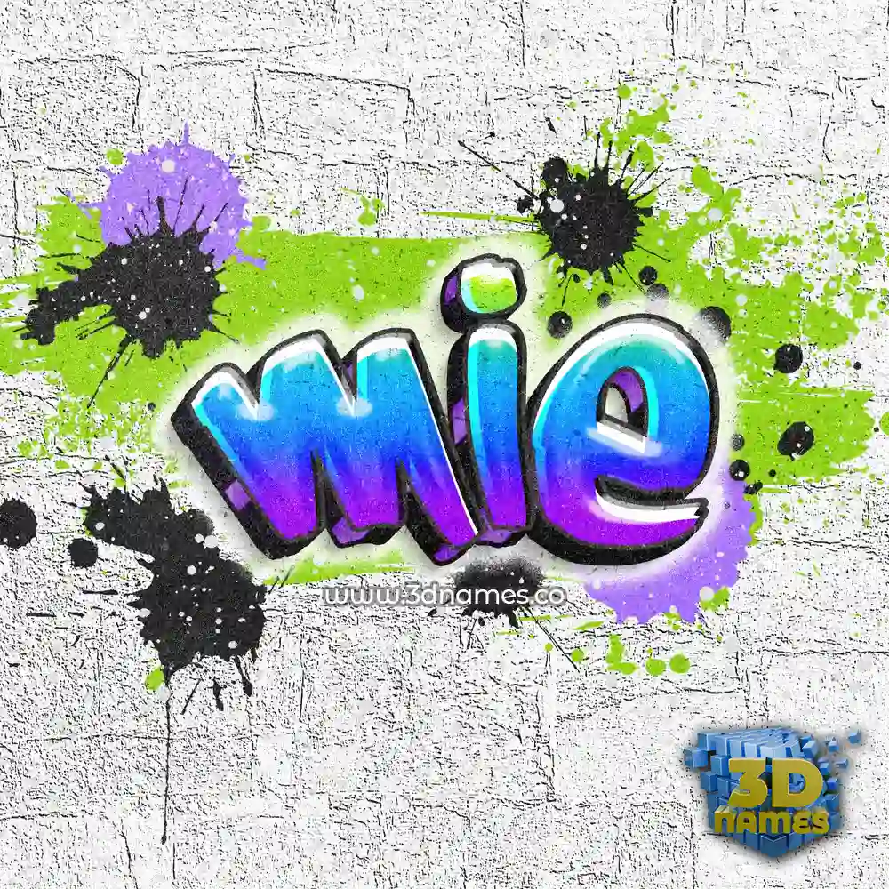 mie in Graffiti Grunge style - 3D name wallpaper