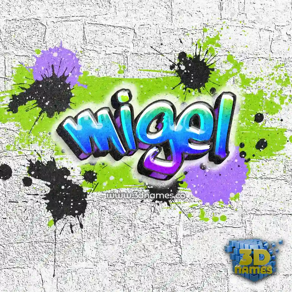 migel in Graffiti Grunge style - 3D name wallpaper