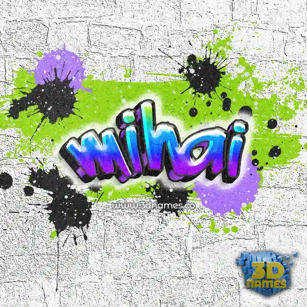 mihai in Graffiti Grunge style - 3D name wallpaper