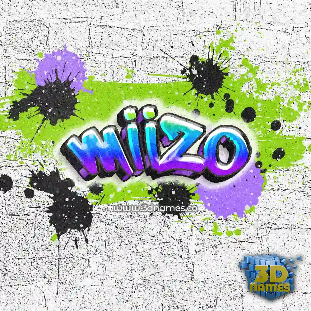 miizo in Graffiti Grunge style - 3D name wallpaper