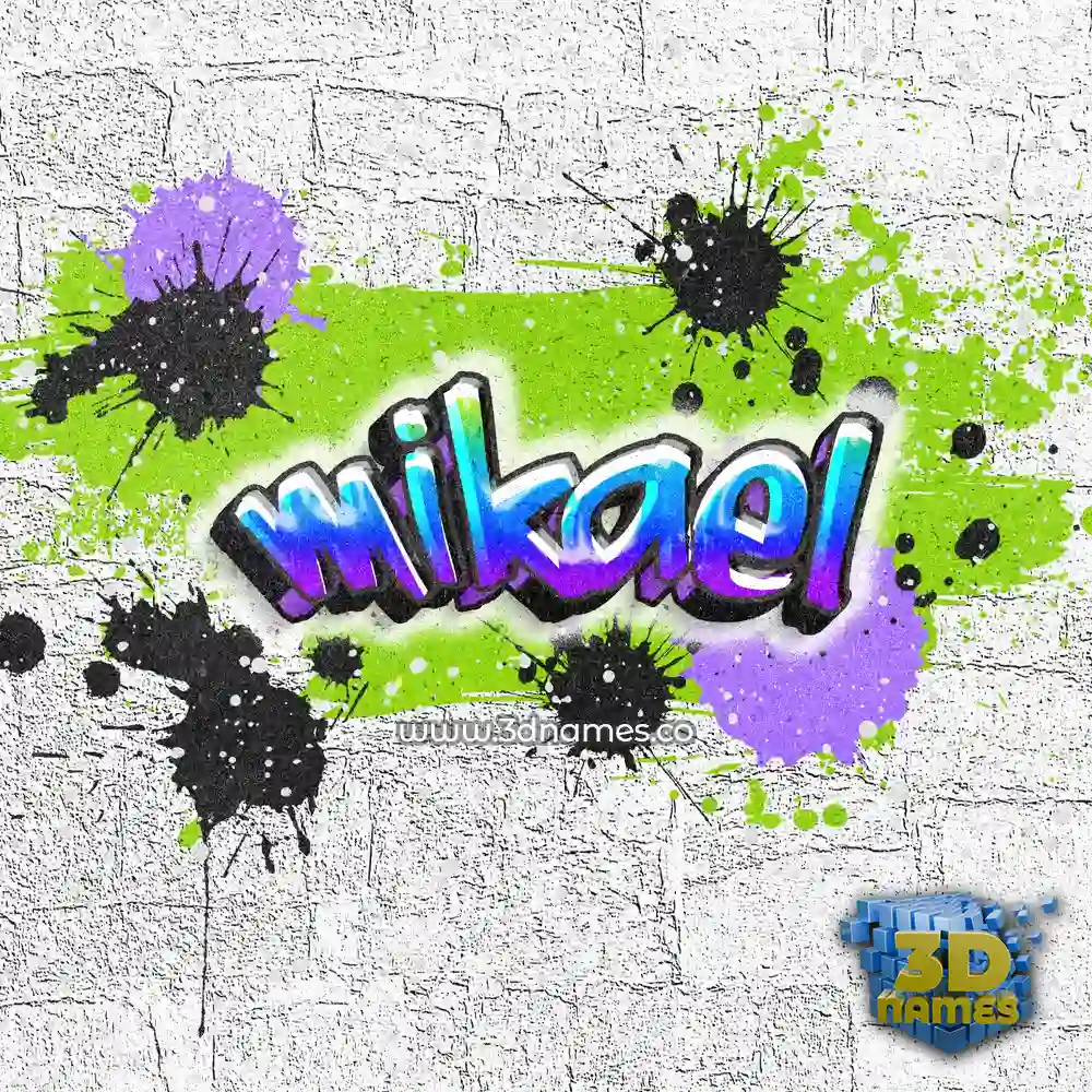 mikael in Graffiti Grunge style - 3D name wallpaper