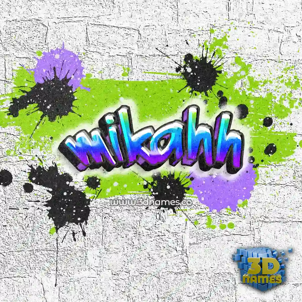 mikahh in Graffiti Grunge style - 3D name wallpaper