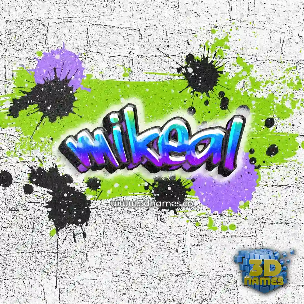 mikeal in Graffiti Grunge style - 3D name wallpaper