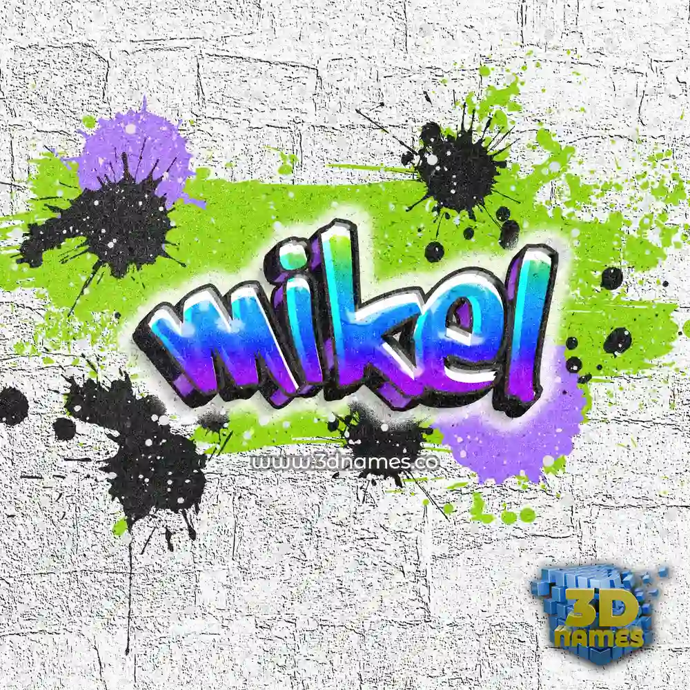mikel in Graffiti Grunge style - 3D name wallpaper
