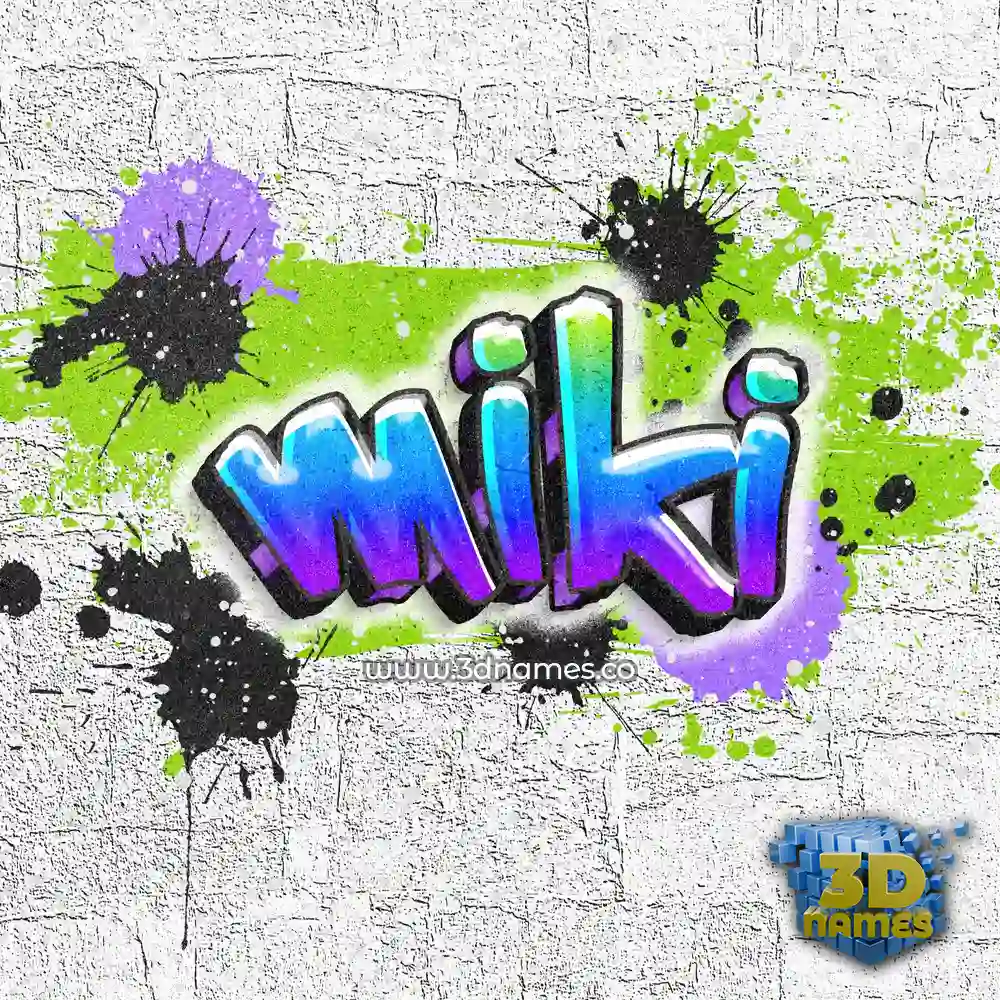 miki in Graffiti Grunge style - 3D name wallpaper
