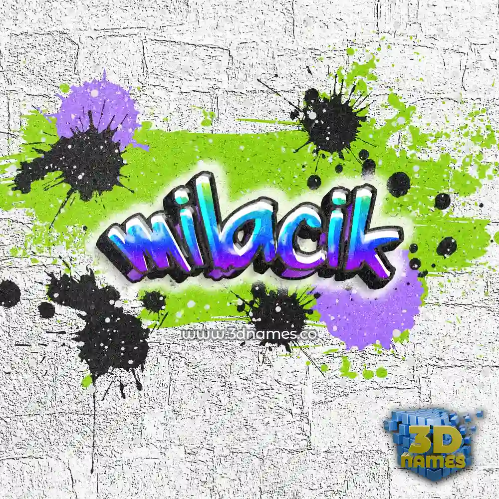 milacik in Graffiti Grunge style - 3D name wallpaper