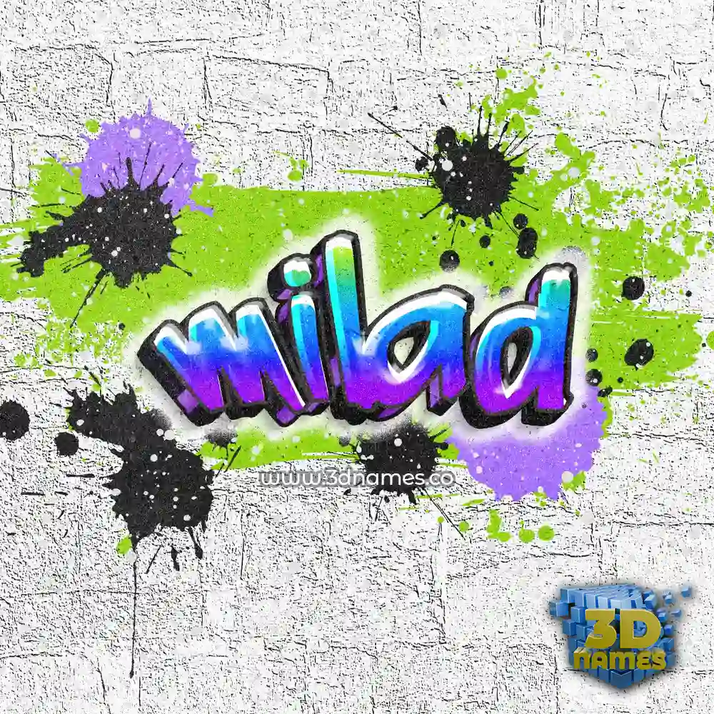 milad in Graffiti Grunge style - 3D name wallpaper