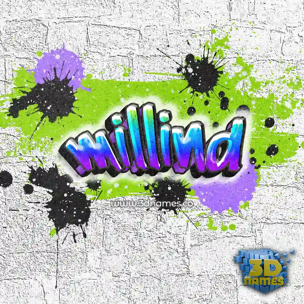 millind in Graffiti Grunge style - 3D name wallpaper