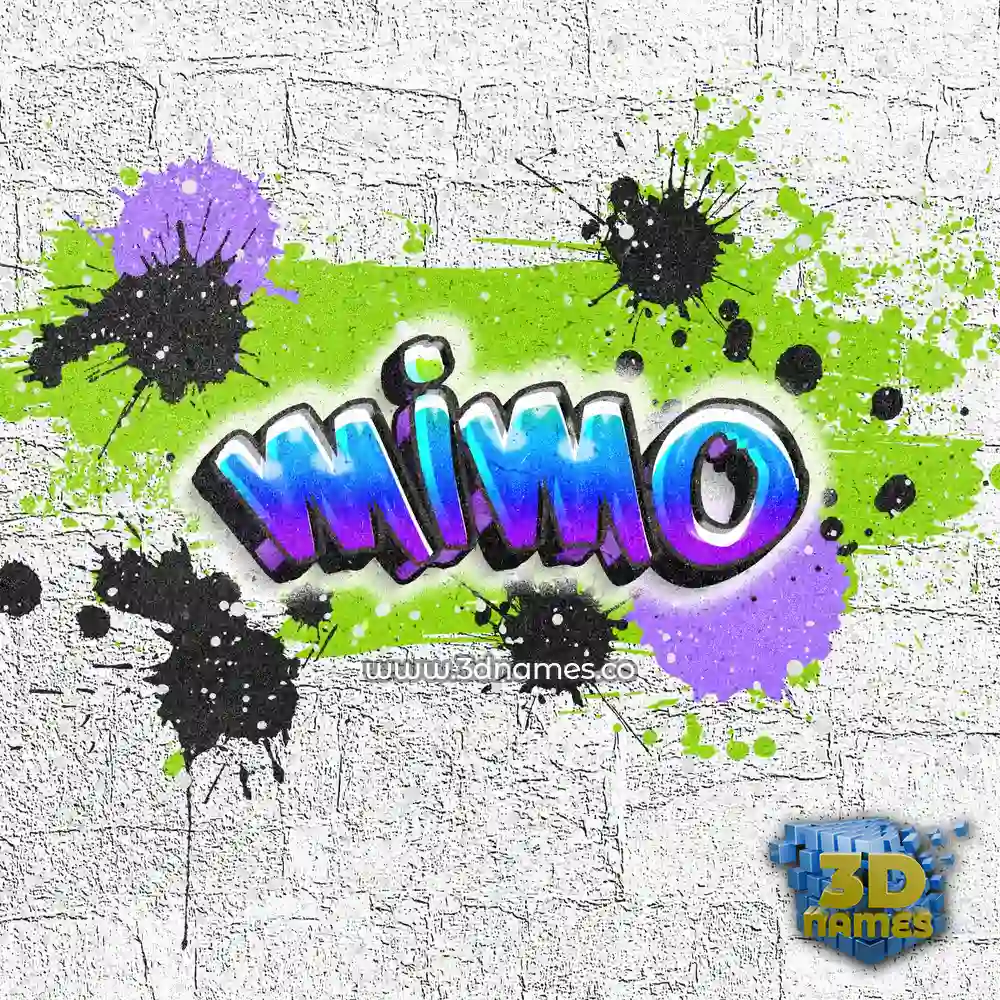 mimo in Graffiti Grunge style - 3D name wallpaper