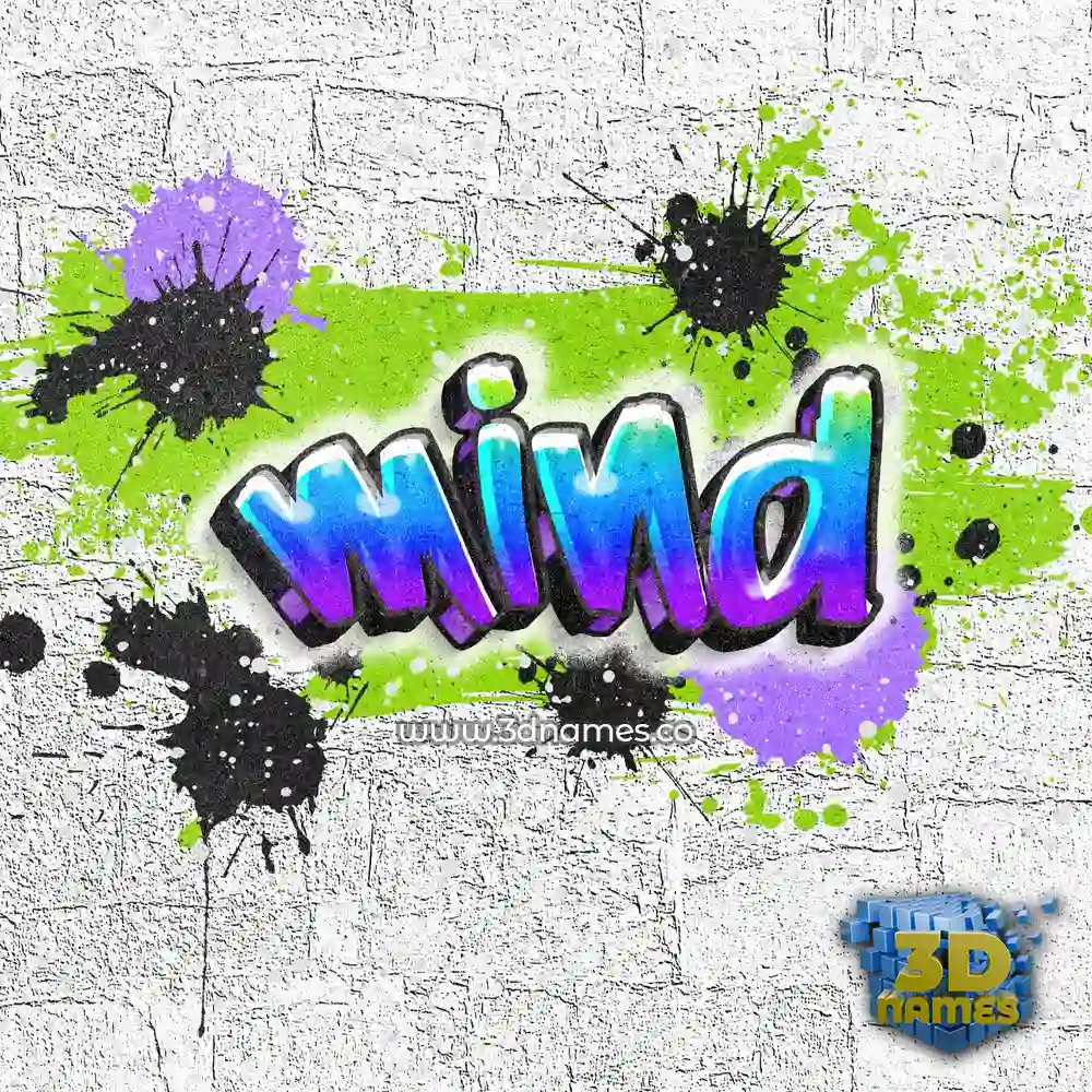 mind in Graffiti Grunge style - 3D name wallpaper