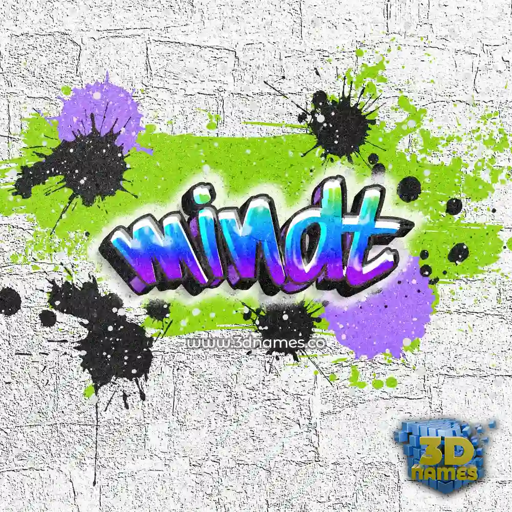mindt in Graffiti Grunge style - 3D name wallpaper