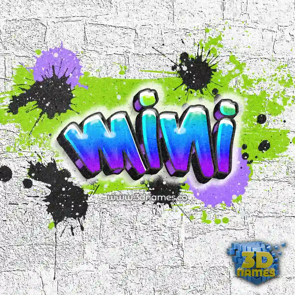 mini in Graffiti Grunge style - 3D name wallpaper