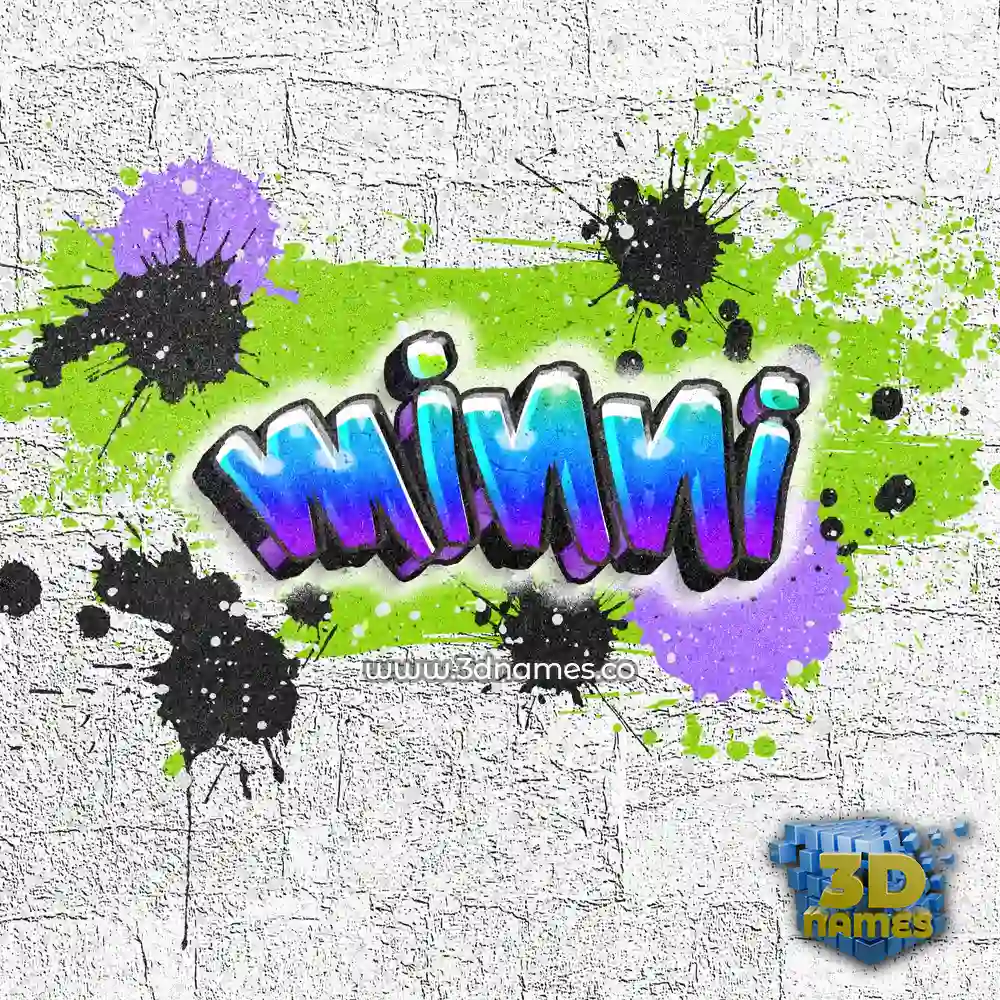 minni in Graffiti Grunge style - 3D name wallpaper