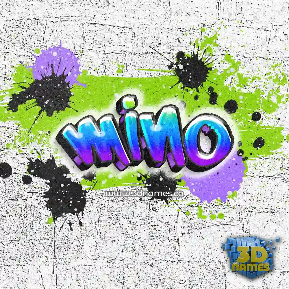 mino in Graffiti Grunge style - 3D name wallpaper
