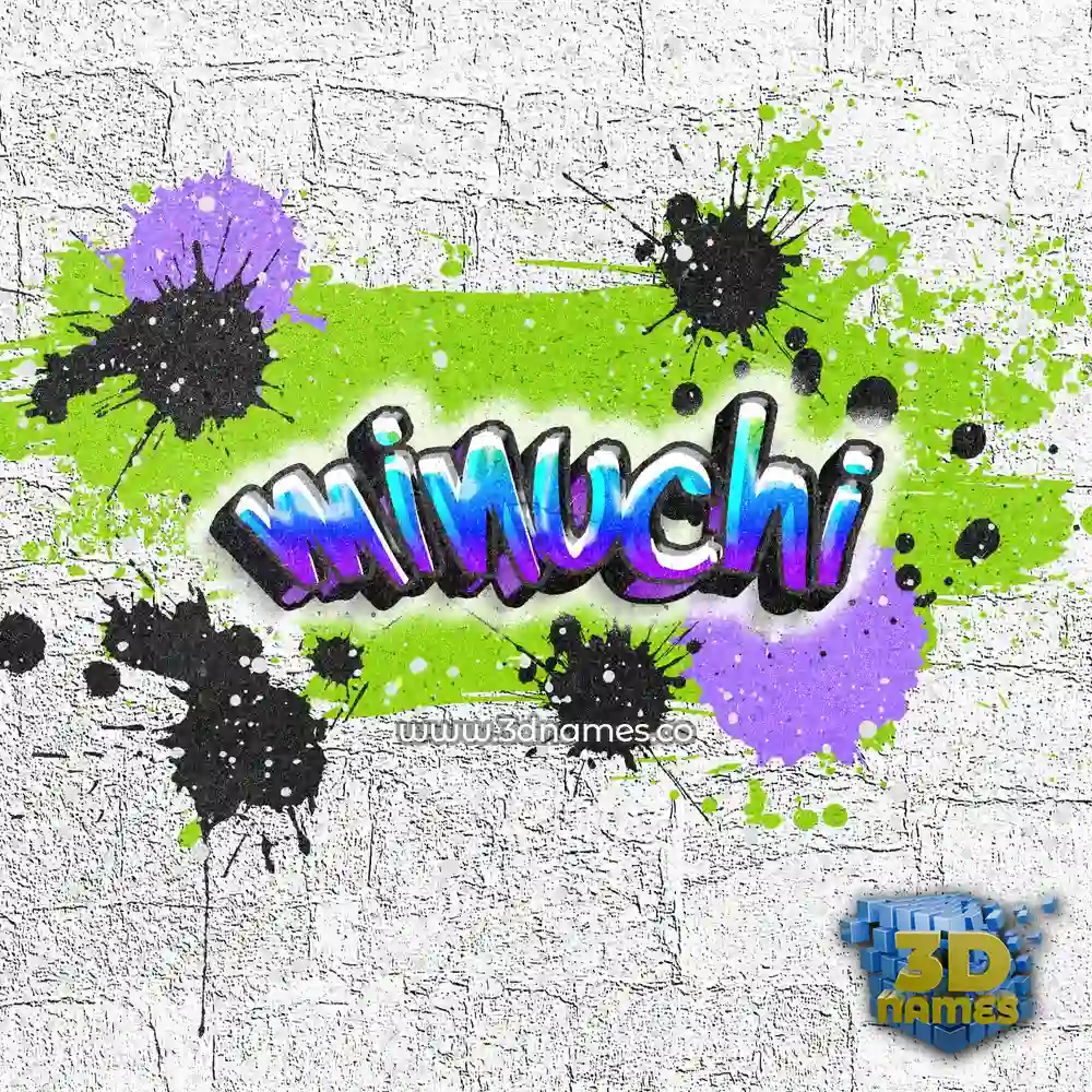 minuchi in Graffiti Grunge style - 3D name wallpaper