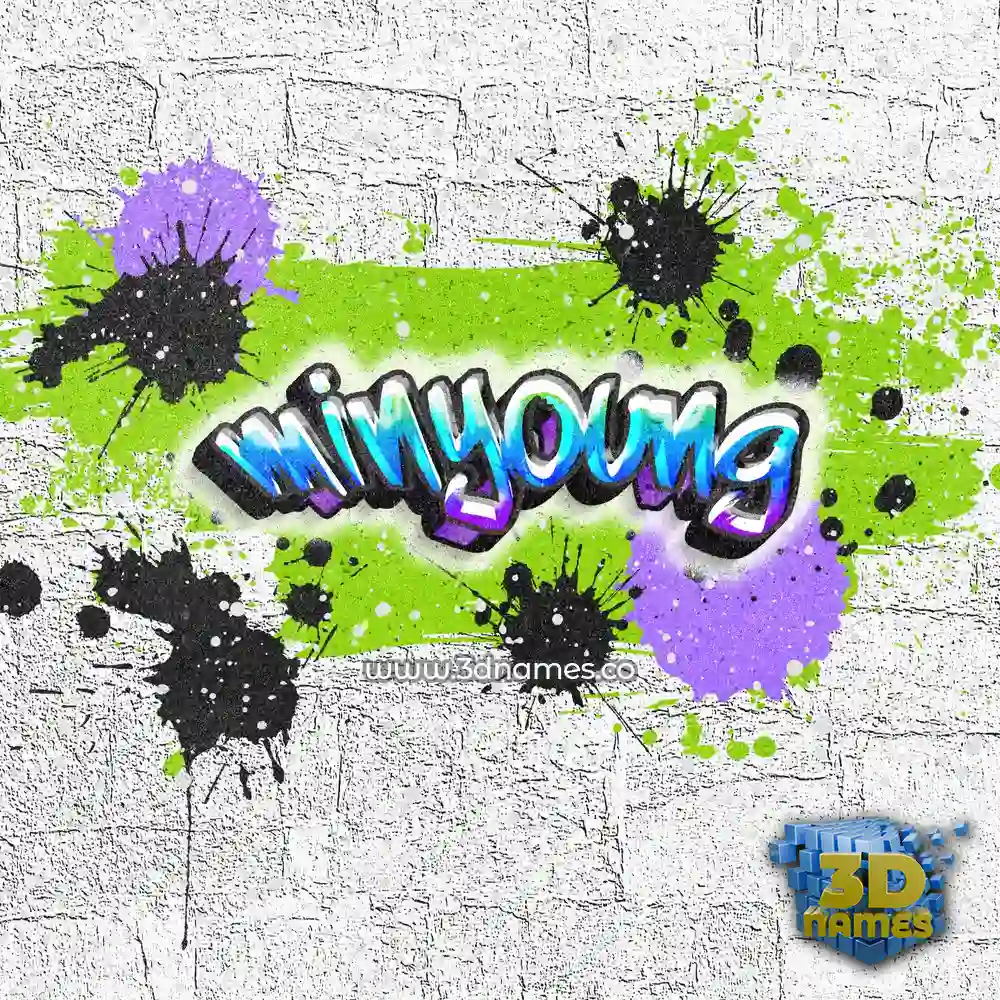 minyoung in Graffiti Grunge style - 3D name wallpaper
