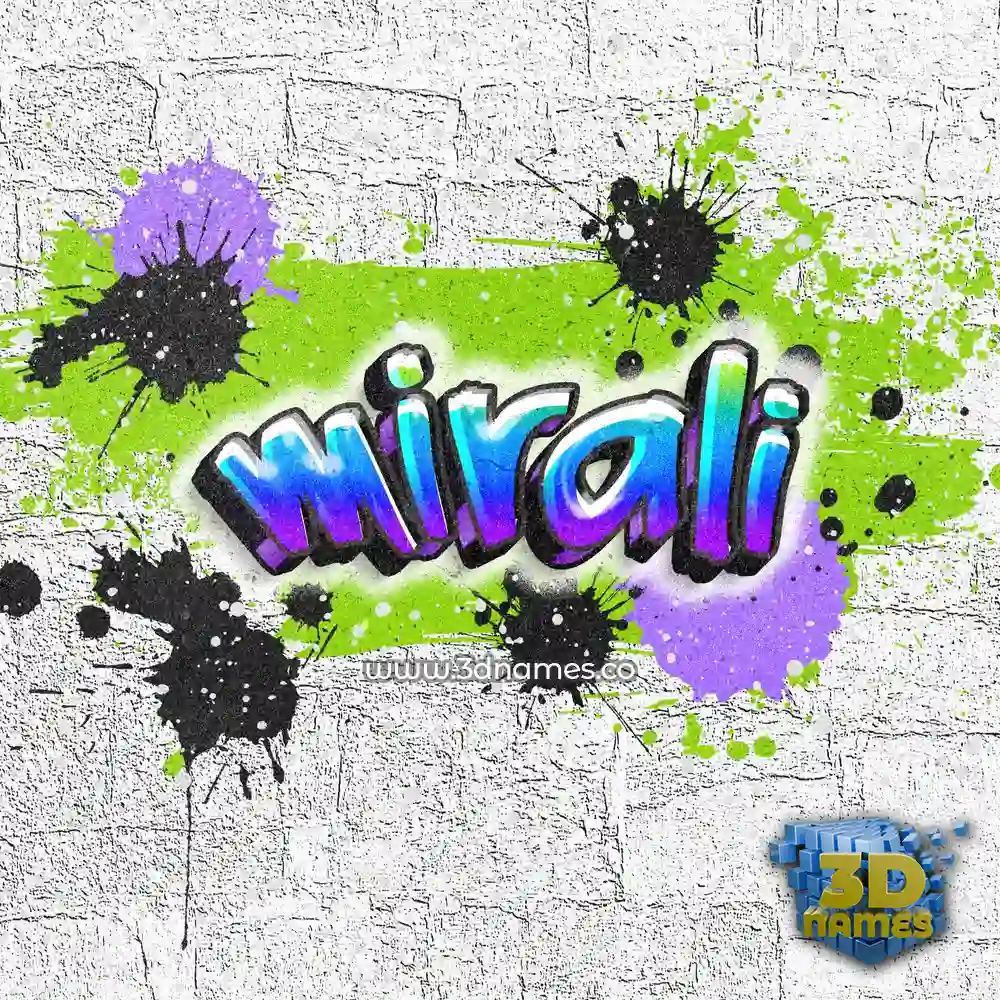 mirali in Graffiti Grunge style - 3D name wallpaper