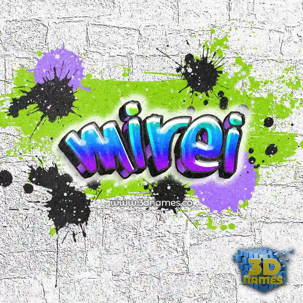 mirei in Graffiti Grunge style - 3D name wallpaper