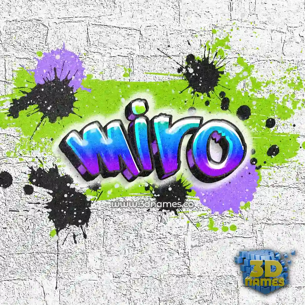 miro in Graffiti Grunge style - 3D name wallpaper