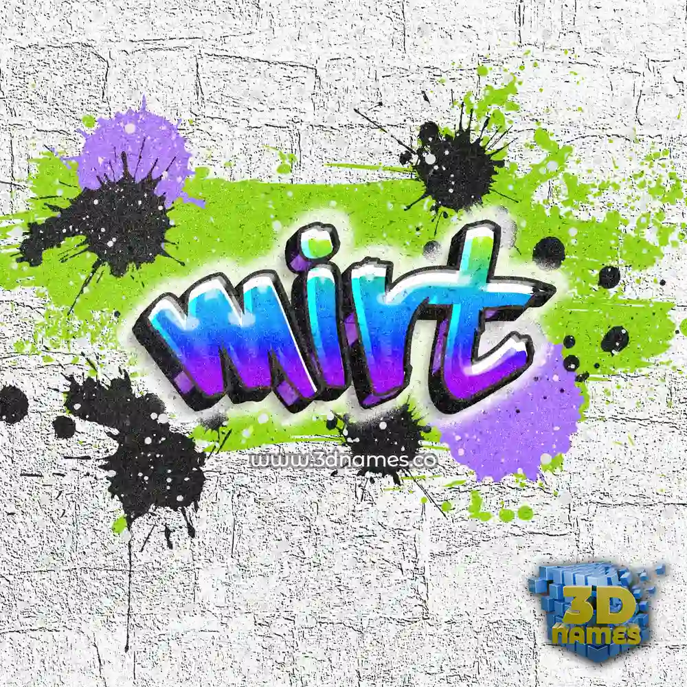 mirt in Graffiti Grunge style - 3D name wallpaper