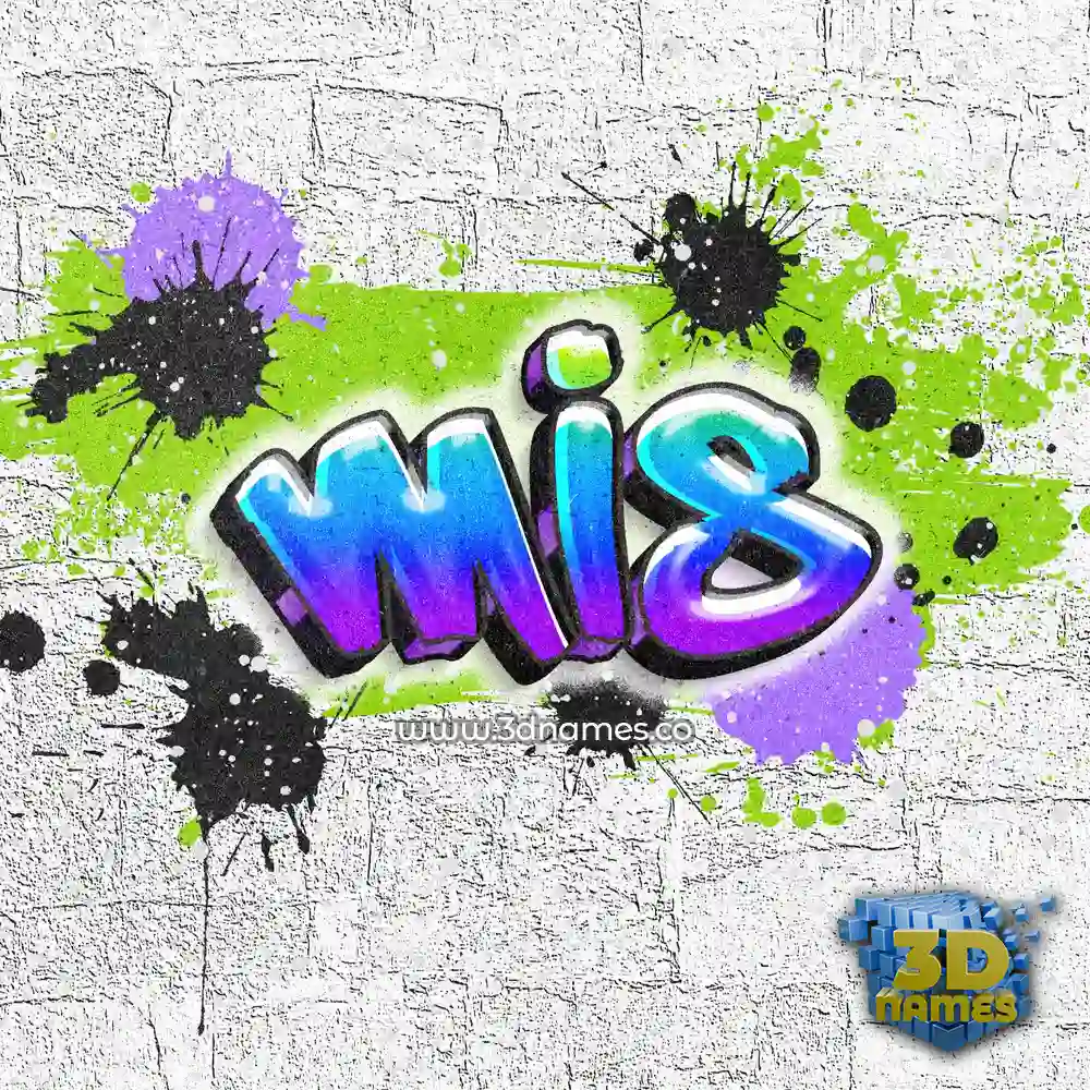 mis in Graffiti Grunge style - 3D name wallpaper
