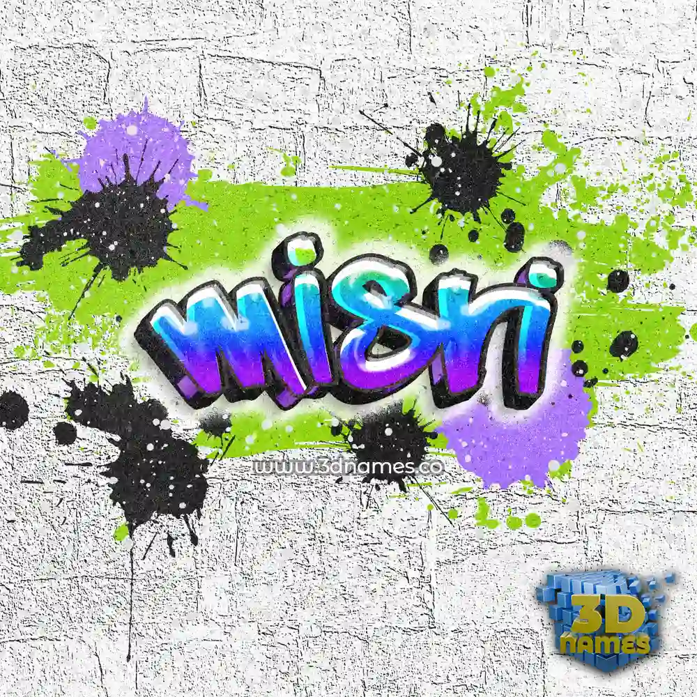 misri in Graffiti Grunge style - 3D name wallpaper