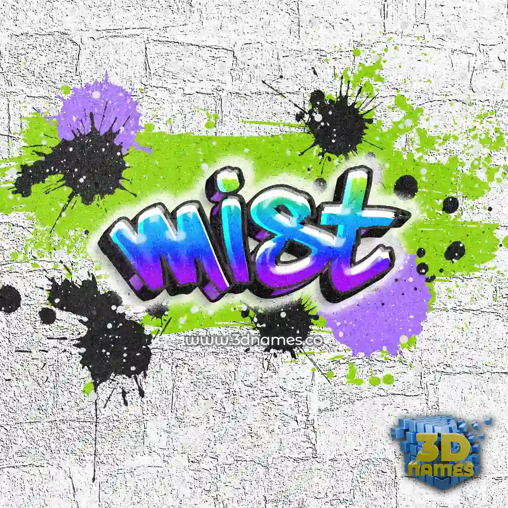 mist in Graffiti Grunge style - 3D name wallpaper