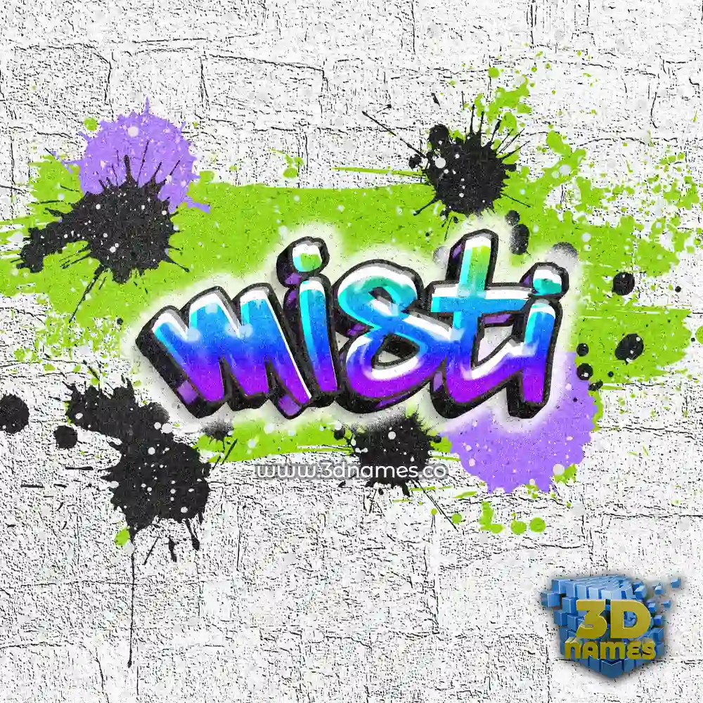 misti in Graffiti Grunge style - 3D name wallpaper