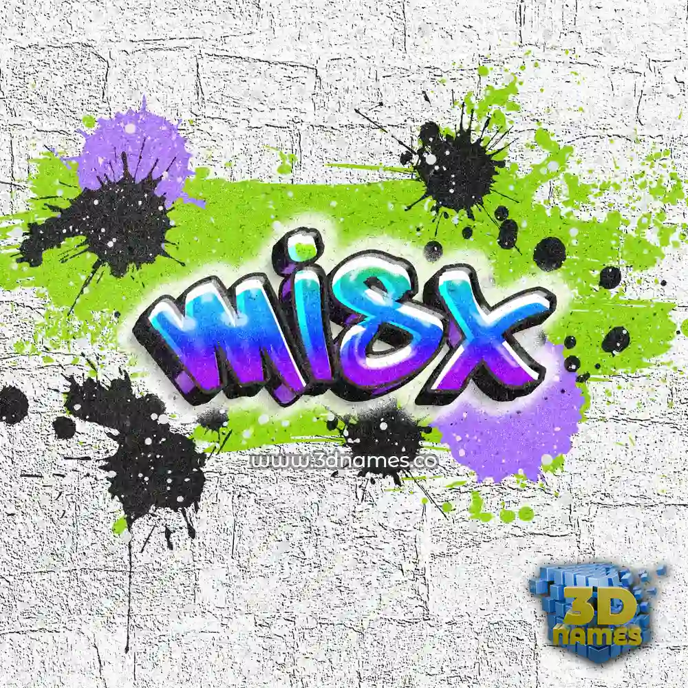misx in Graffiti Grunge style - 3D name wallpaper