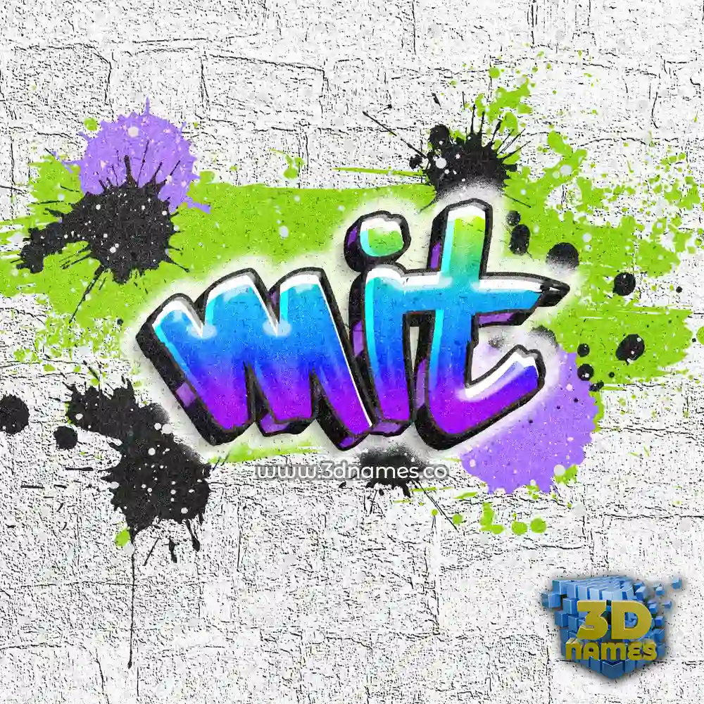 mit in Graffiti Grunge style - 3D name wallpaper