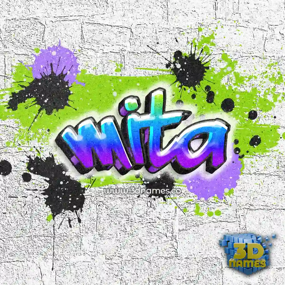 mita in Graffiti Grunge style - 3D name wallpaper