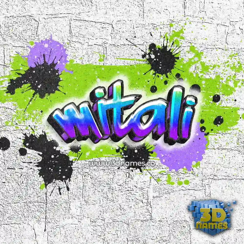 mitali in Graffiti Grunge style - 3D name wallpaper