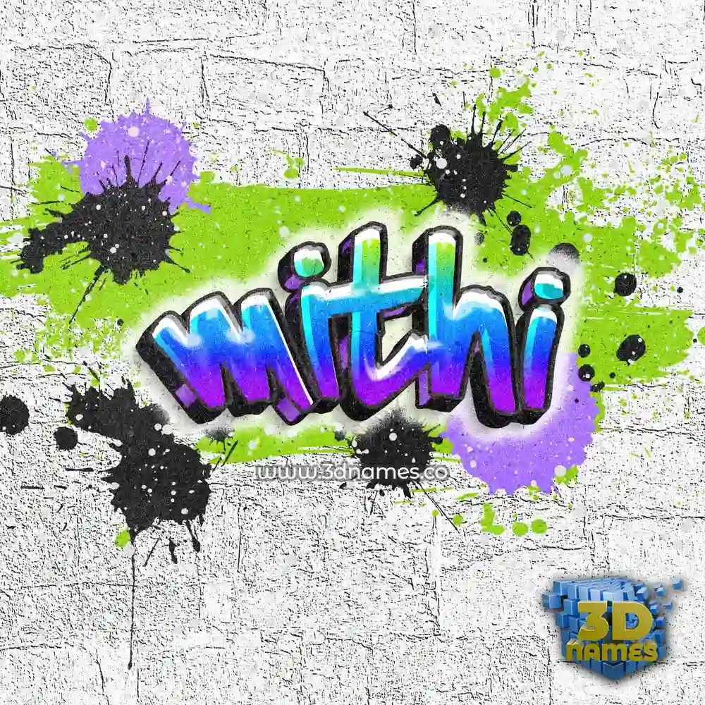 mithi in Graffiti Grunge style - 3D name wallpaper