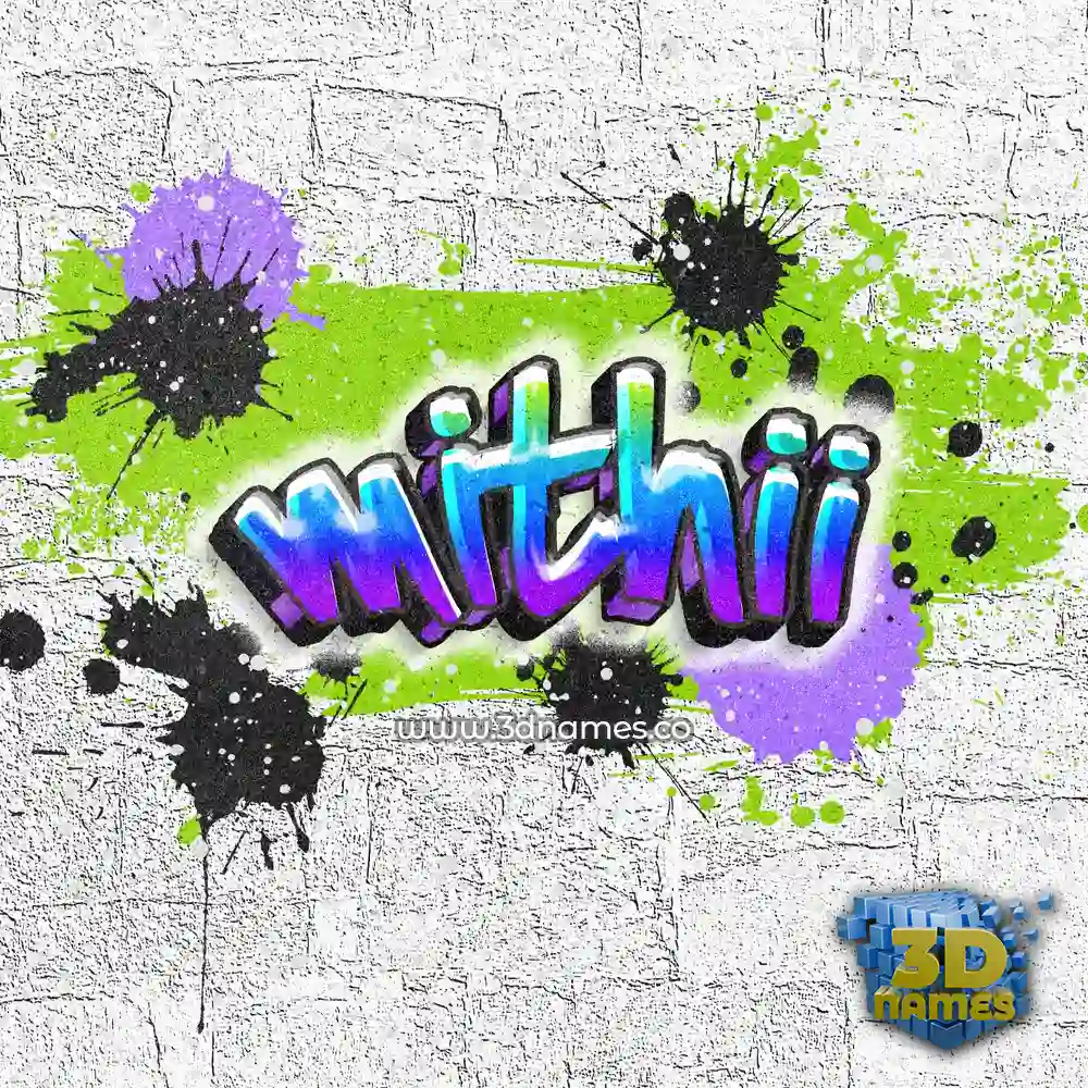 mithii in Graffiti Grunge style - 3D name wallpaper
