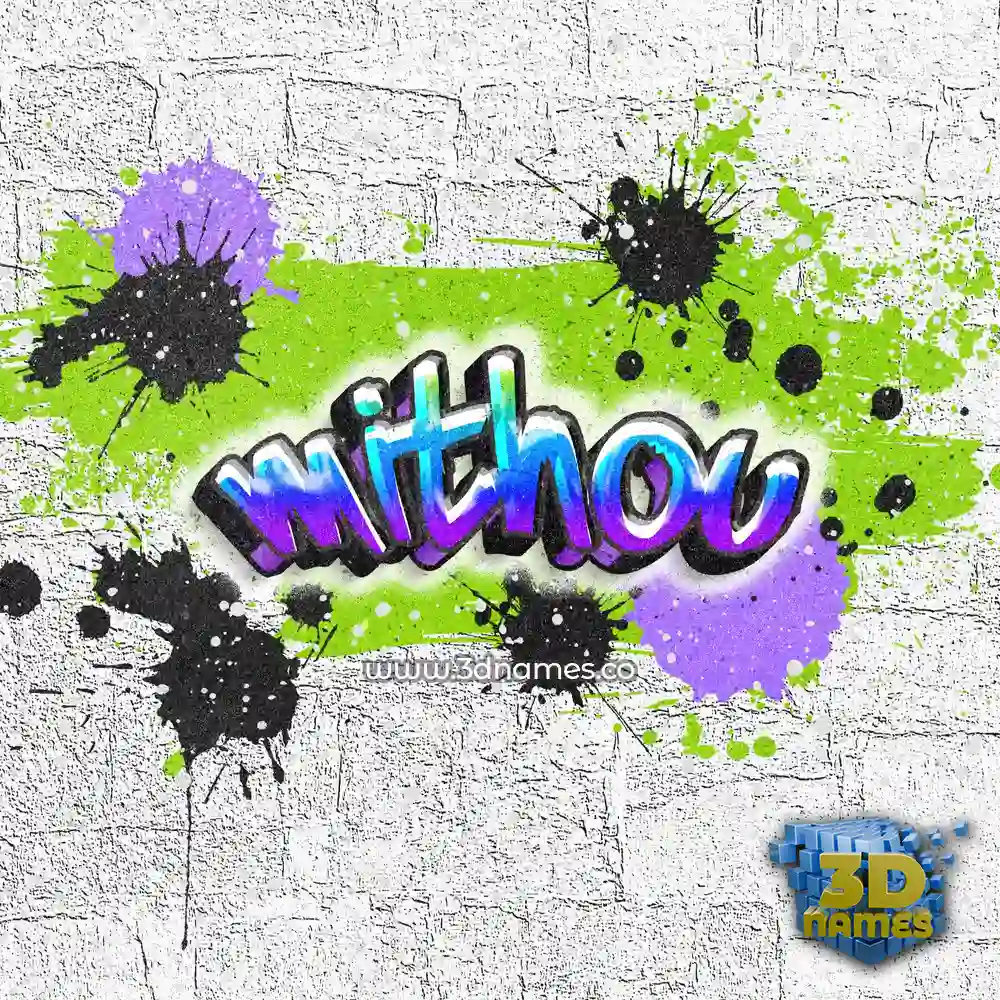 mithou in Graffiti Grunge style - 3D name wallpaper