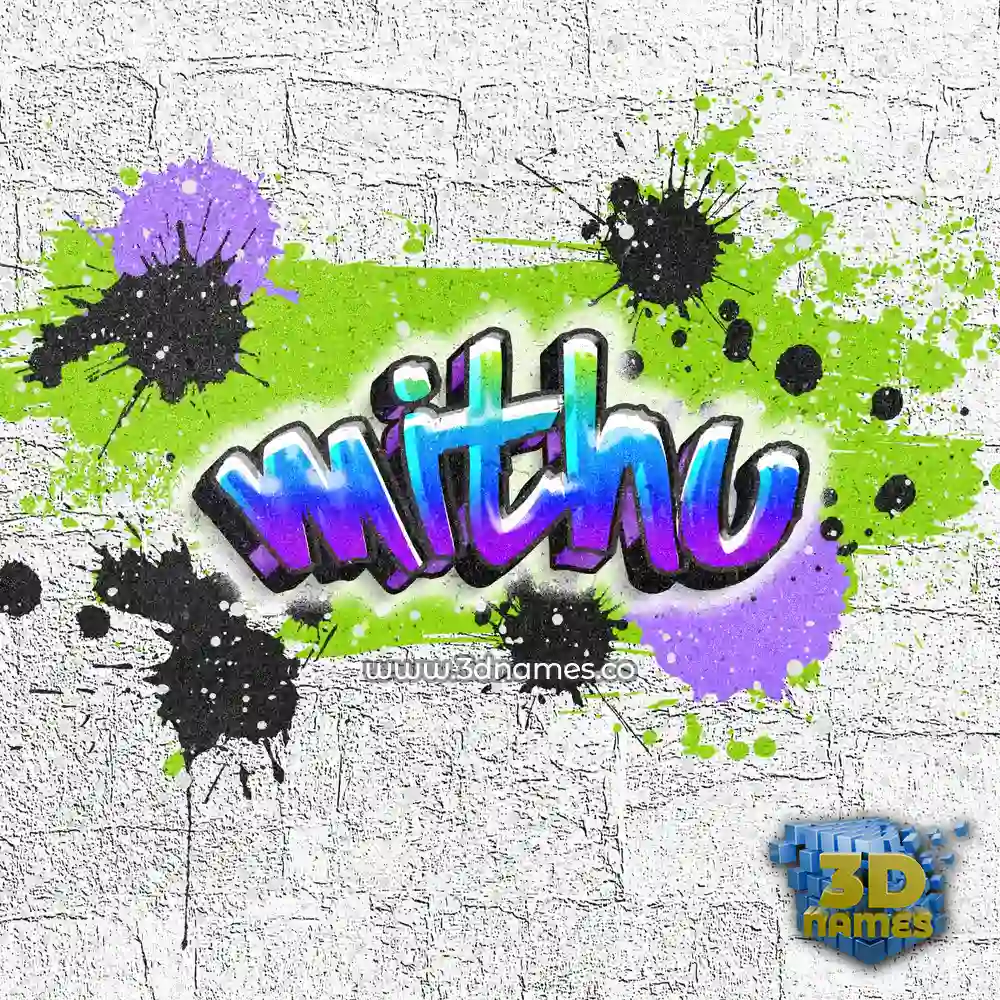 mithu in Graffiti Grunge style - 3D name wallpaper