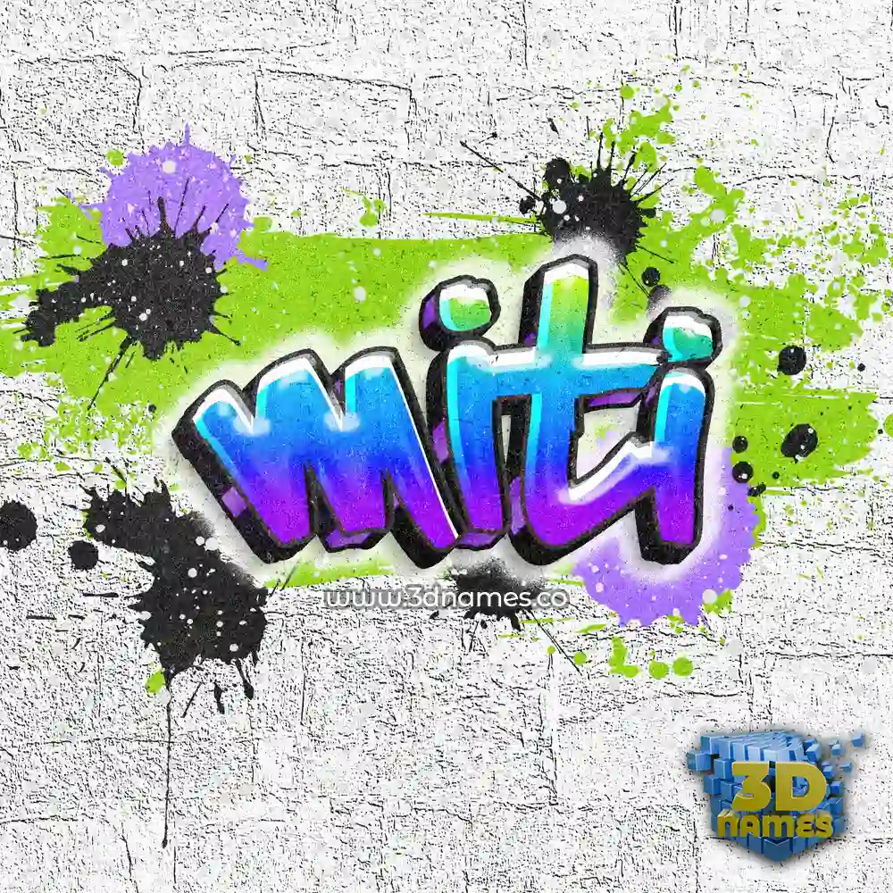 miti in Graffiti Grunge style - 3D name wallpaper