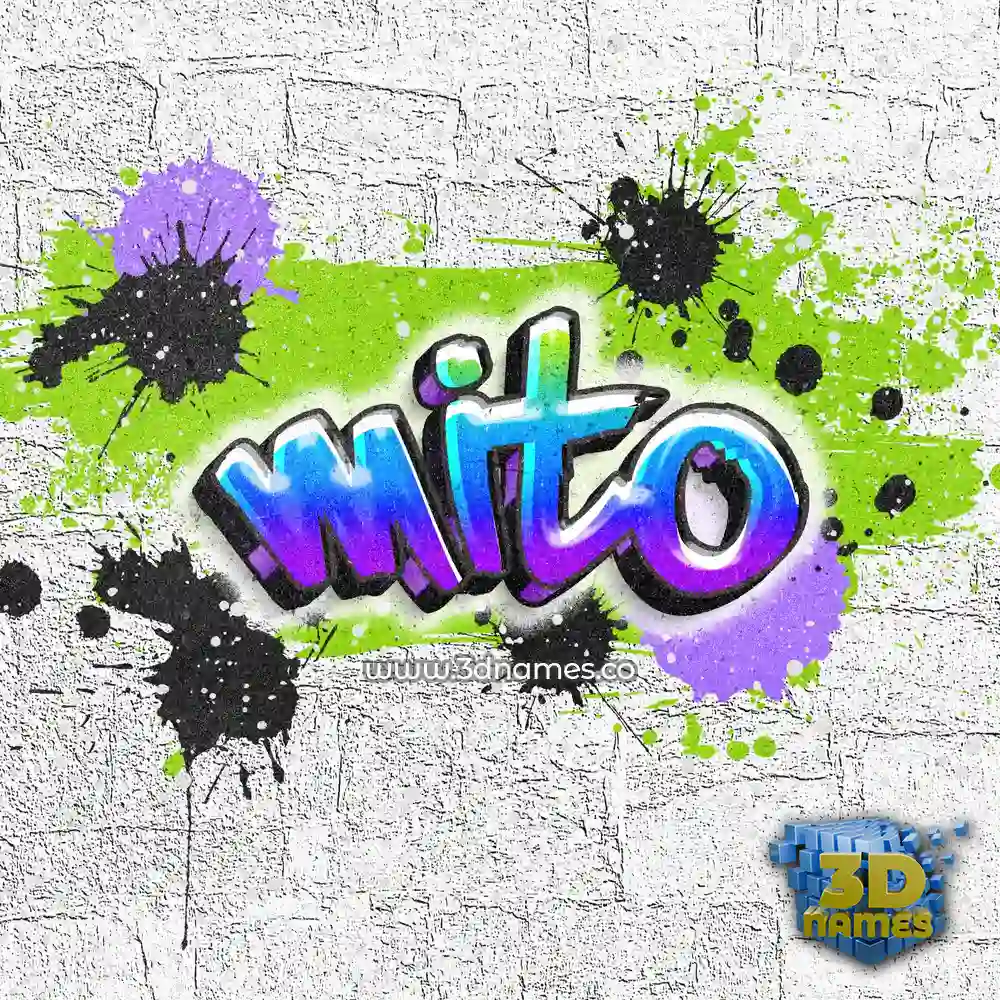mito in Graffiti Grunge style - 3D name wallpaper